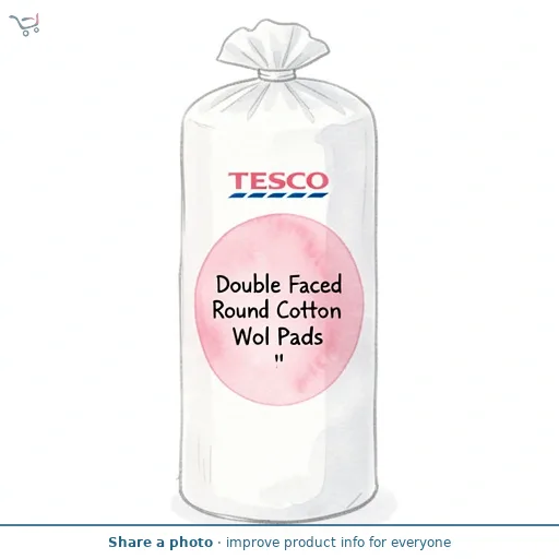 Tesco Double Faced Round Cotton Wool Pads 100 Pack