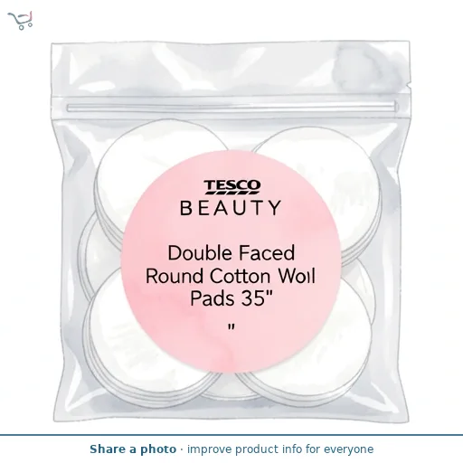 Tesco Beauty Double Faced Round Cotton Wool Pads 35