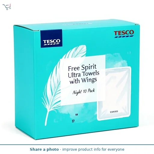 Tesco Free Spirit Ultra Towels with Wings Night 10 Pack