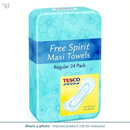 Tesco Free Spirit Maxi Towels Regular 24 Pack