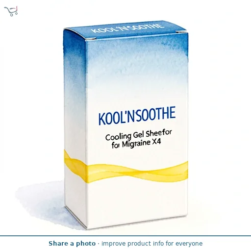 Kool'n'Soothe Cooling Gel Sheet for Migraine X4