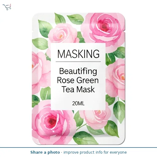 Masking Beautifying Rose Green Tea Mask 20Ml