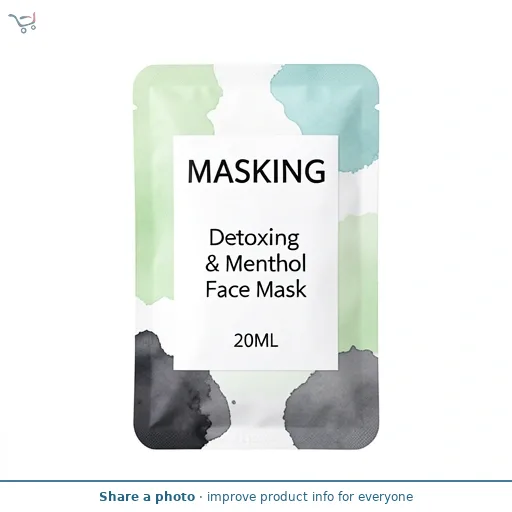 Masking Detoxing Charcoal & Menthol Face Mask 20Ml