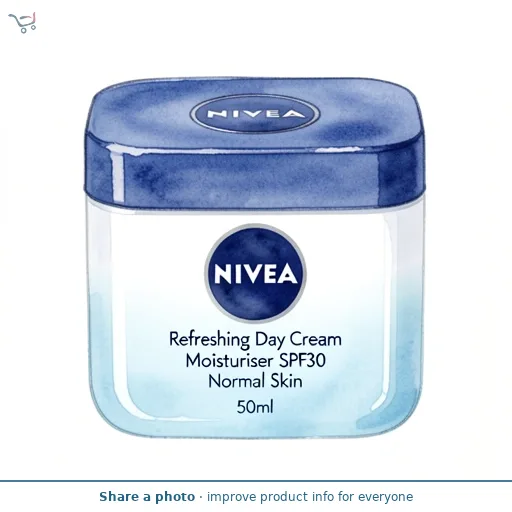 NIVEA Refreshing Day Cream Moisturiser SPF30 Normal Skin 50ml 