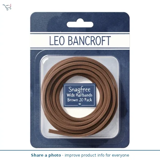 Leo Bancroft Snagfree Wide Hairbands Brown 20 Pack