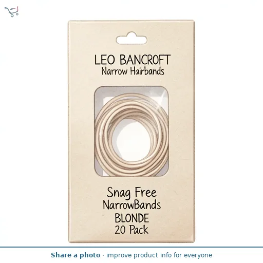 Leo Bancroft Snag Free Narrow Hairbands Blonde 20 Pack