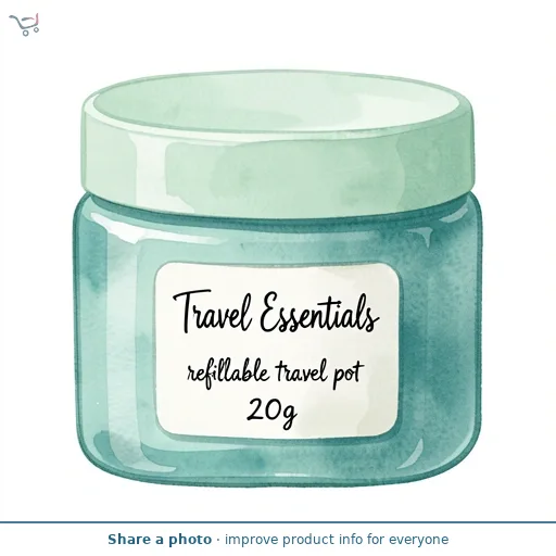 Travel Essentials refillable travel pot 20g