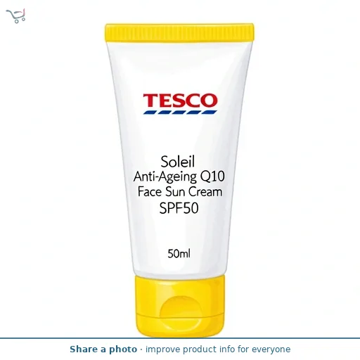 Tesco Soleil Anti-Ageing Q10 Face Sun Cream SPF50 50ml