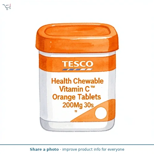 Tesco Health Chewable Vitamin C Orange Tablets 200Mg 30s