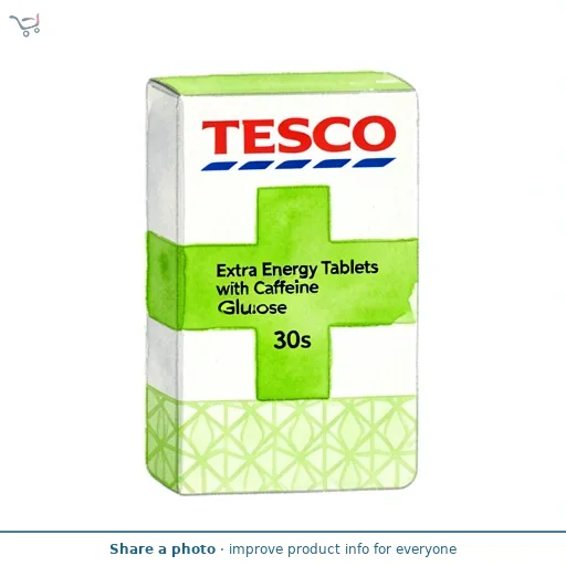 Tesco Extra Energy Tablets with Caffeine and Glucose 30s