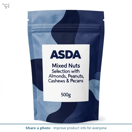 ASDA Mixed Nuts Selection with Almonds, Peanuts, Cashews & Pecans 500g