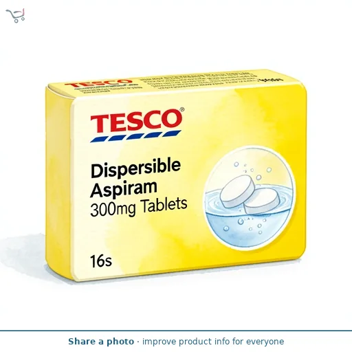 Tesco Dispersible Aspirin 300mg Tablets 16s