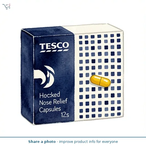 Tesco Health Blocked Nose Relief Capsules 12s