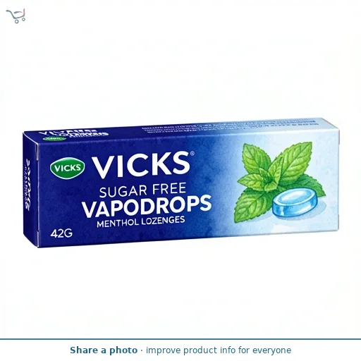 VICKS SUGAR FREE VAPODROPS MENTHOL LOZENGES 42G