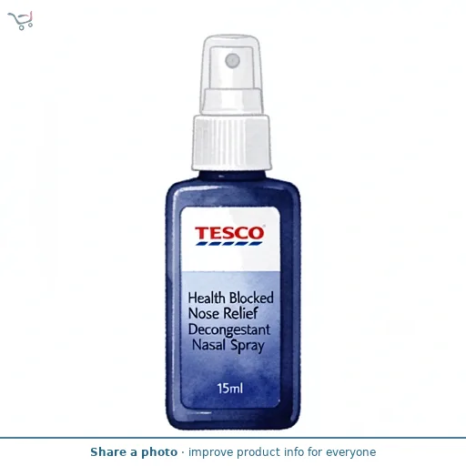 Tesco Health Blocked Nose Relief Decongestant Nasal Spray 15ml