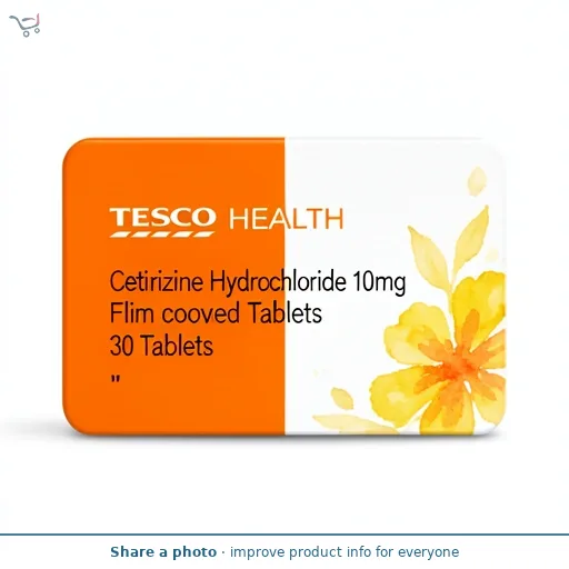 Tesco Health Cetirizine Hydrochloride 10mg Flim coated Tablets 30 Tablets