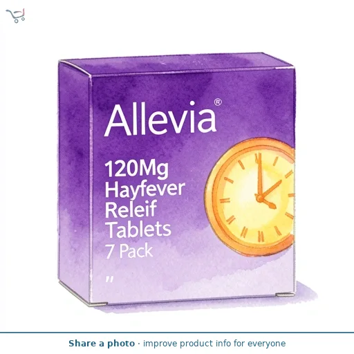 Allevia Hayfever & Allergy Relief- 120mg Fexofenadine – 7 Tablets