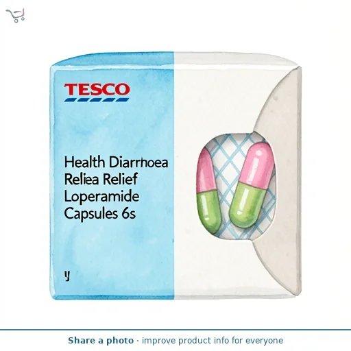 Tesco Health Diarrhoea Relief Loperamide Capsules 6s
