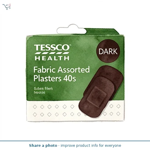 Tesco Health Dark Fabric Assorted Plasters 40s