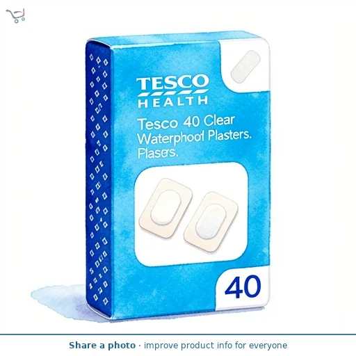 Tesco 40 Clear Waterproof Plasters.