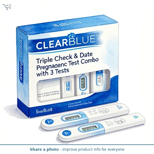 Clearblue Triple Check & Date Pregnancy Test Combo Pack with 3 Tests
