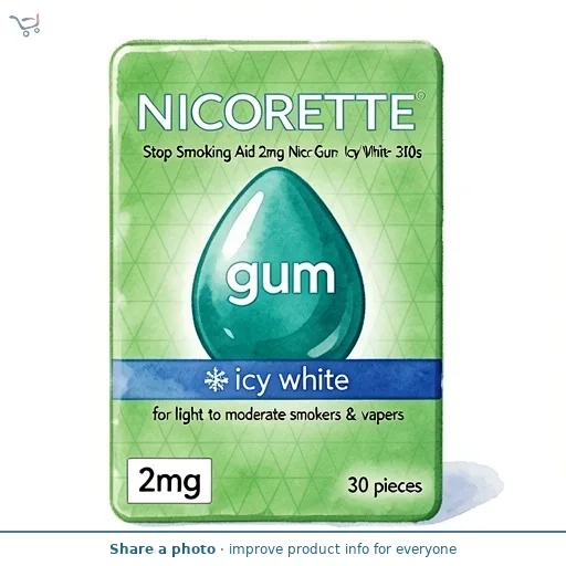 Nicorette Icy White Gum 2mg 30s
