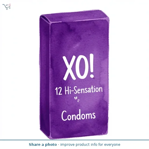 XO! by Flo Hi-sensation Ribbed + Dotted Natural Feel Vegan Regular Fit Condoms x12
