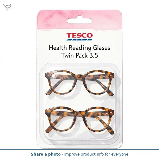 Tesco Health Reading Glasses Twin Pack 3.5