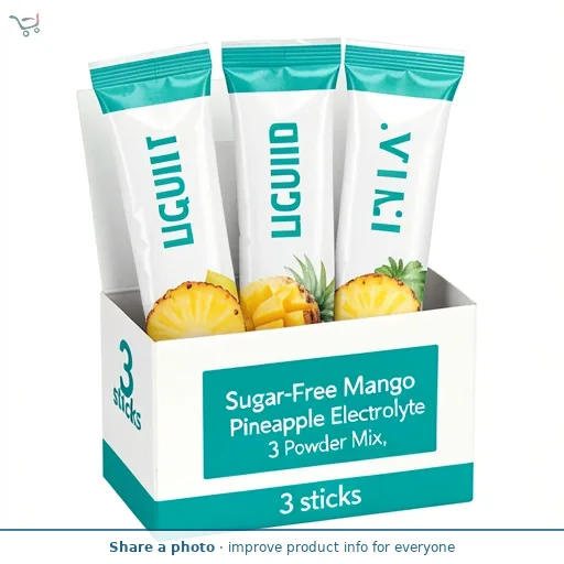 Liquid I.V. Sugar-Free Mango Pineapple Electrolyte Powder Mix, 3 Sachets