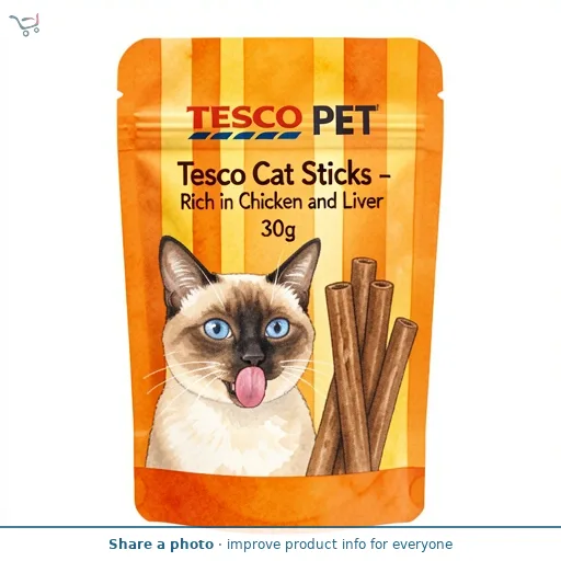 Tesco Cat Sticks - Rich in Chicken and Liver 30g