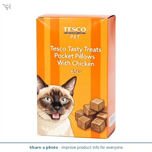 Tesco Tasty Treats Pocket Pillows With Chicken 65G