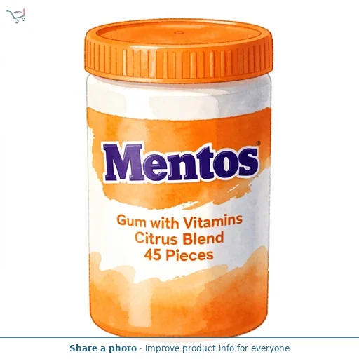 Mentos Gum with Vitamins Citrus Blend 45 Pieces