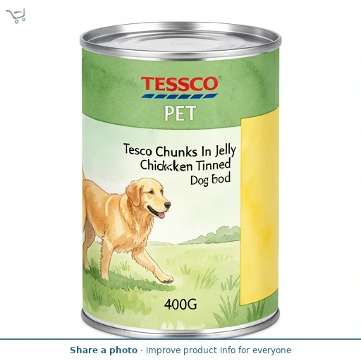 Tesco Chunks In Jelly Chicken Tinned Dog Food 400G