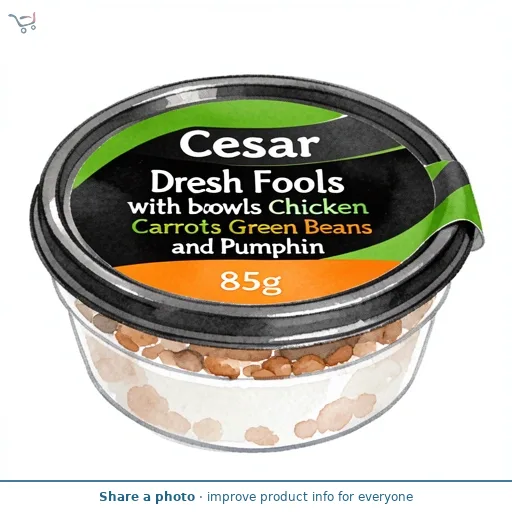 Cesar Fresh Bowl Adult Wet Dog Food with Chicken, Carrots, Beans, Pumpkin in Gravy 85g