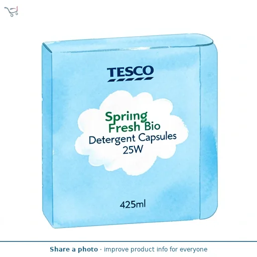 Tesco Spring Fresh Bio Detergent Capsules 25W 425ml
