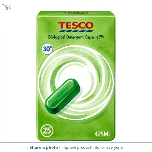 Tesco Biological Detergent Capsules 25W 425Ml