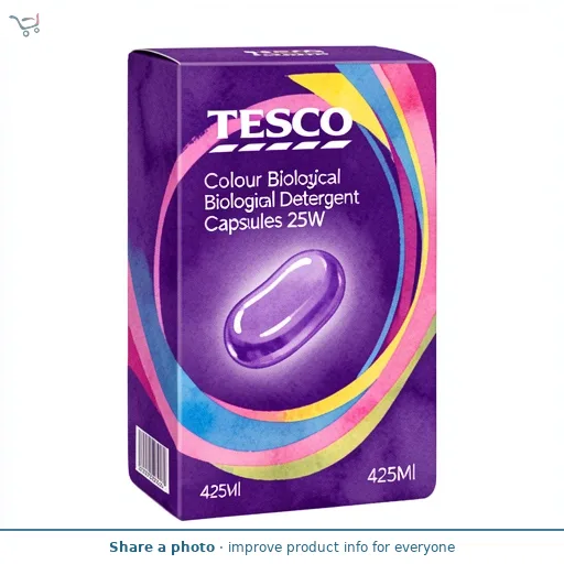 Tesco Colour Biological Detergent Capsules 25W 425Ml