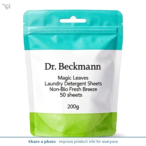 Dr. Beckmann Magic Leaves Laundry Detergent Sheets Non-Bio Fresh Breeze 50 sheets 200g