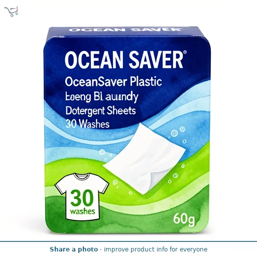 OceanSaver Plastic Free Bio Laundry Detergent Sheets 30 Washes 60g