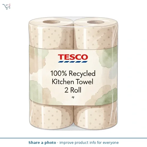 Tesco 100% Recycled Kitchen Towel 2 Roll 