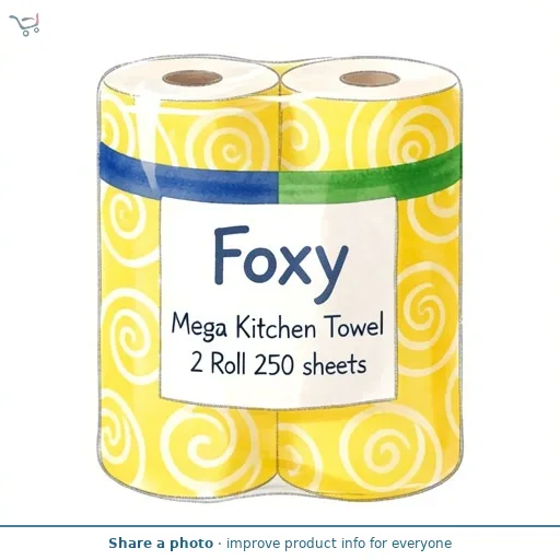 Foxy Mega Kitchen Towel 2 Roll 250 sheets 