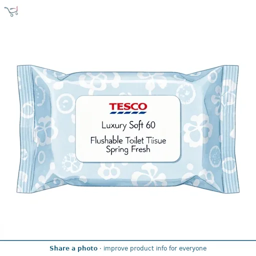 Tesco Luxury Soft 60 Flushable Toilet Tissue Spring Fresh