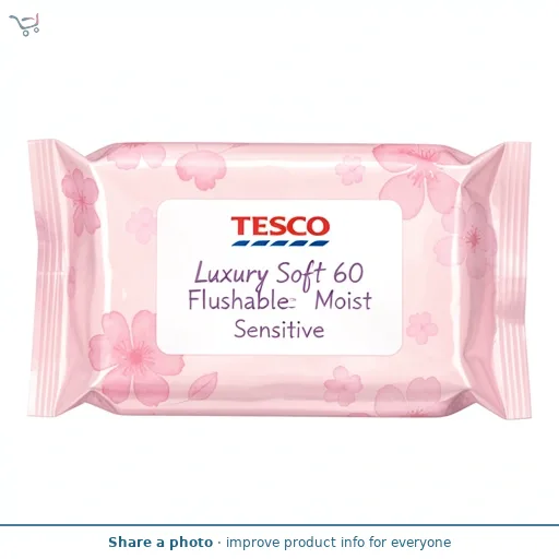 Tesco Luxury Soft 60 Flushable Moist Toilet Tissues Sensitive