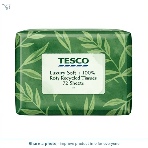 Tesco Luxury Soft 100% Recycled Tissues 72 Sheets