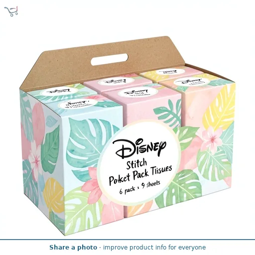Disney Stitch Pocket Pack Tissues 6 packs x 9 sheets