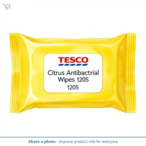 Tesco Citrus Antibacterial Wipes 120S
