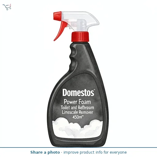 Domestos Power Foam Toilet & Bathroom Cleaner Spray Limescale Remover 450ml