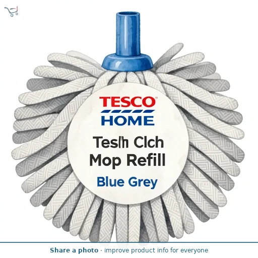 Tesco Cloth Mop Refill Blue Grey