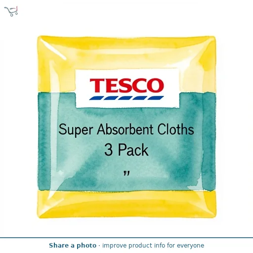 Tesco Super Absorbent Cloths 3 Pack