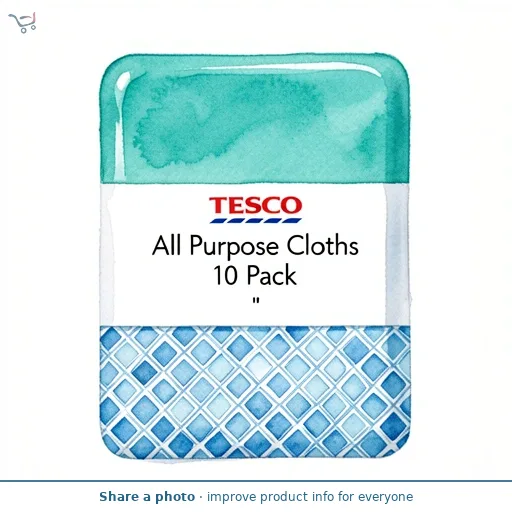 Tesco All Purpose Cloths 10 Pack